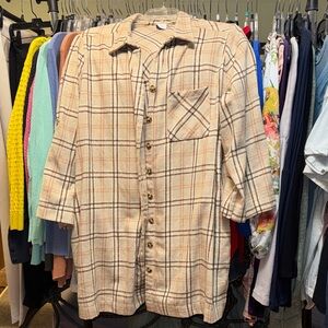 Plaid Button-Up Shacket